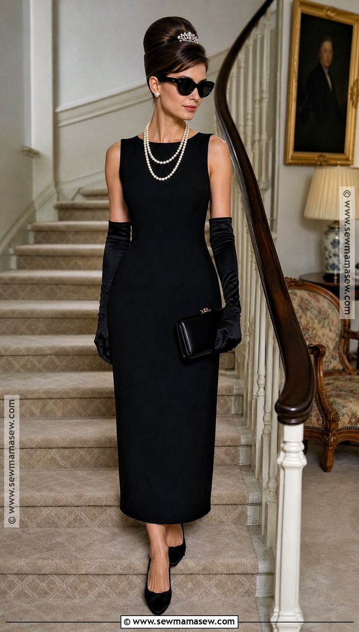 Audrey Hepburn Costume With Black Dress - 50 costume ideas for women
