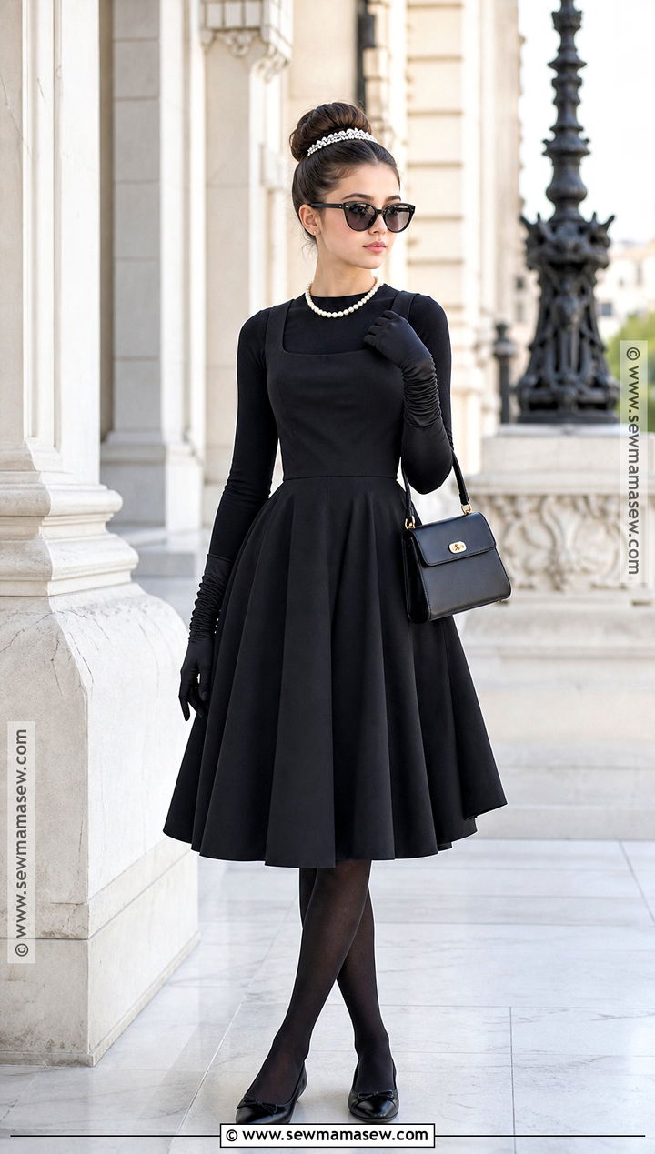 Audrey Hepburn Costume With Black Dress - 35 teen girl halloween costumes