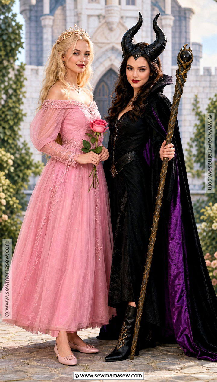 Aurora And Maleficent Costume - 30 brunette and blonde halloween costumes