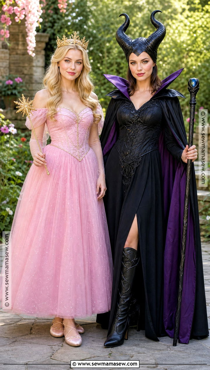 Aurora And Maleficent Fairytale Costume - 40 blonde and brunette halloween costumes