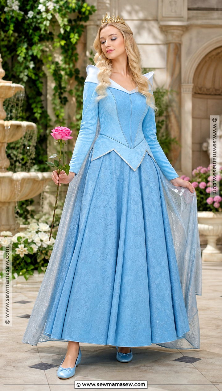 Aurora Blue Dress Costume - 45 princess halloween costume ideas