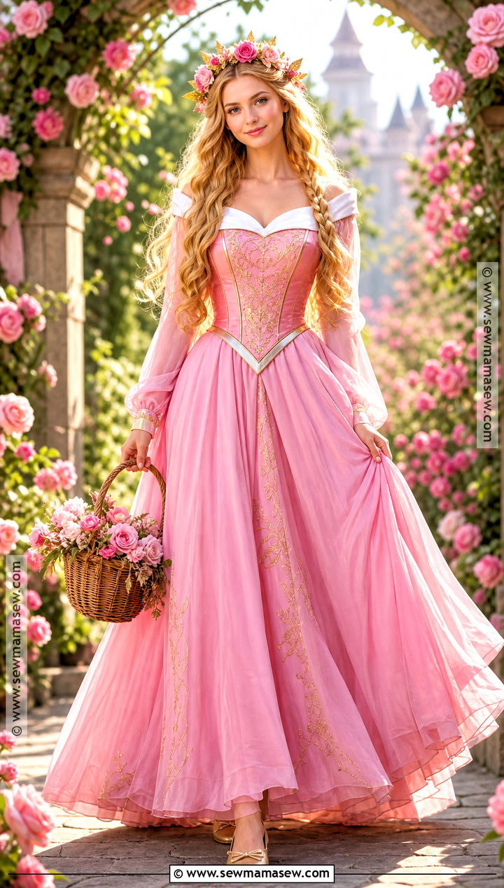 Aurora Costume With Flower Crown - 45 aurora costume ideas