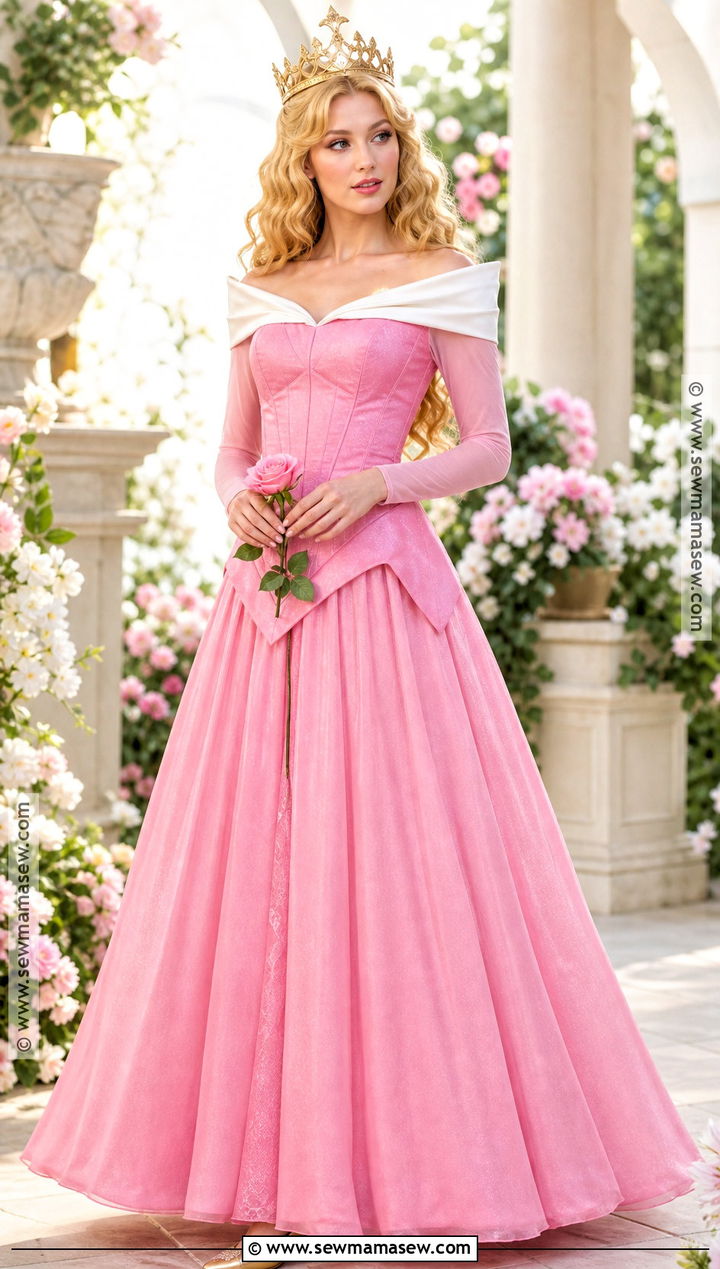 Aurora Pink Dress Costume - 30 Disney Princess Costume Ideas