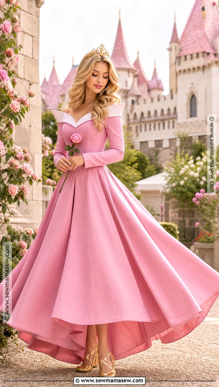 Aurora Princess Costume With Pink Gown - 30 princess dress up ideas
