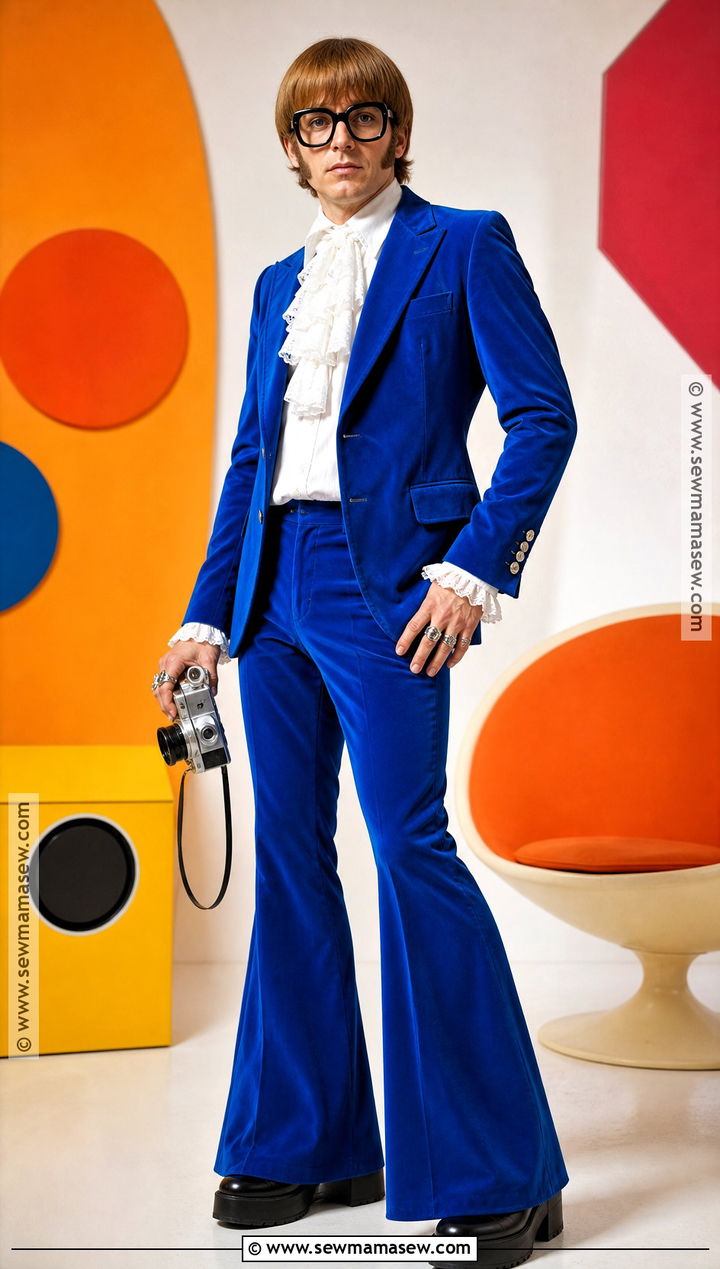 Austin Powers Costume With Blue Velvet Suit - 45 Halloween Costumes for Men
