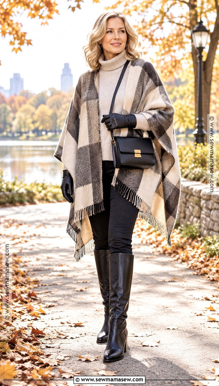 Autumn 2020 Blanket Cape Outfit - 25 autumn 2026 fashion trends