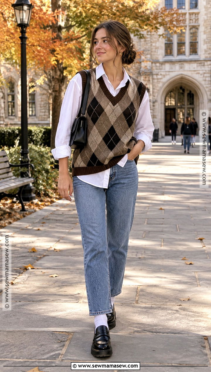 Autumn 2020 Sweater Vest Outfit - 25 autumn 2026 fashion trends