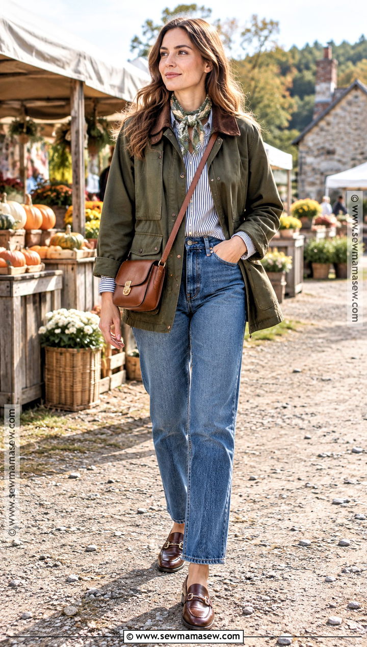 Autumn 2024 Barn Jacket And Jeans Outfit - 15 autumn 24 fashion trends