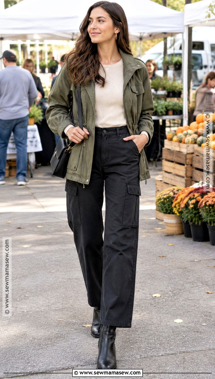 Autumn 2024 Utility Jacket And Cargo Pants Outfit - 15 autumn 24 fashion trends