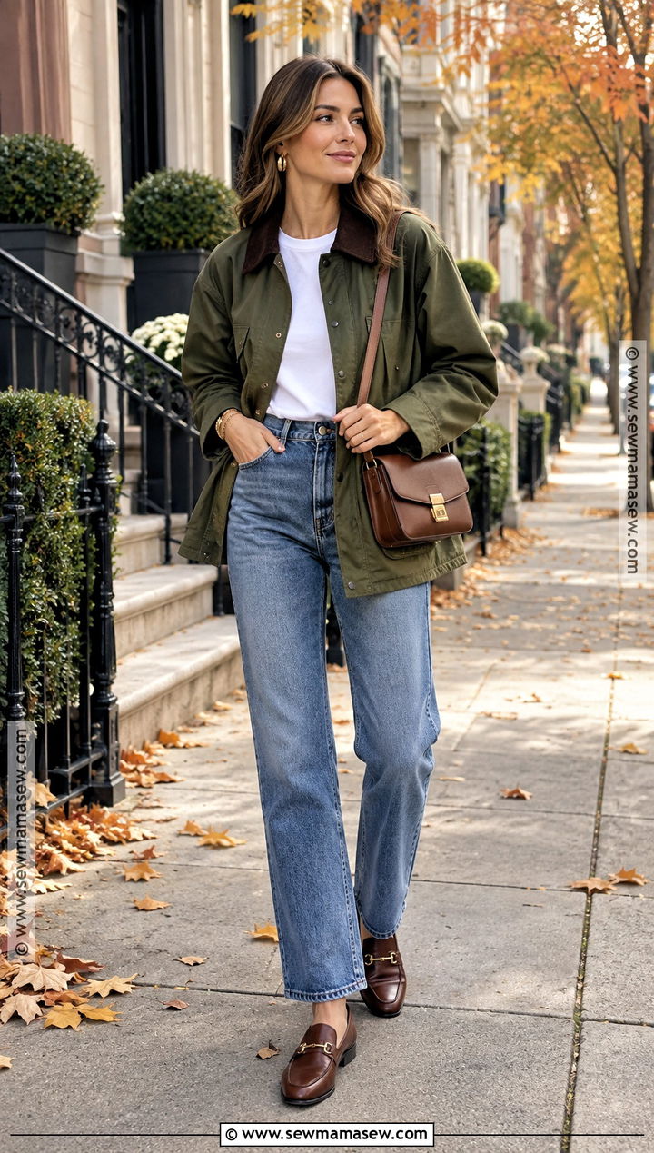 Autumn Barn Jacket And Jeans Outfit - 15 Fashion Inspo 2026 Autumn Ideas