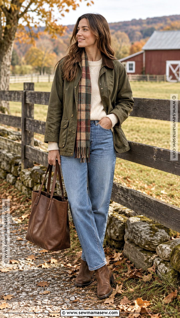 Autumn Barn Jacket And Relaxed Jeans Outfit - 25 autumn style outfits