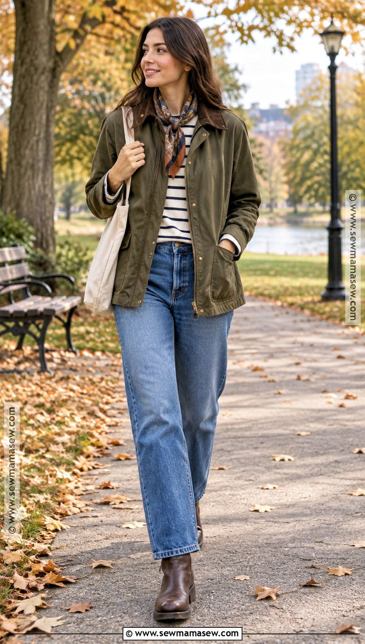 Autumn Barn Jacket And Relaxed Jeans Outfit - 25 ootd autumn ideas