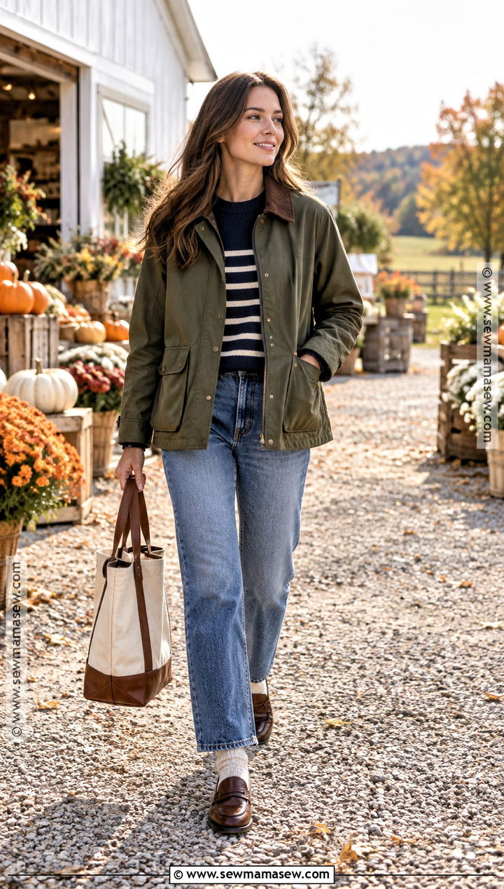 Autumn Barn Jacket And Straight Leg Jeans Outfit - 15 outfit ideas 2026 autumn