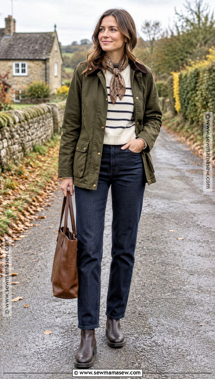 Autumn Barn Jacket And Straight Leg Pants Outfit - 25 cute outfits autumn
