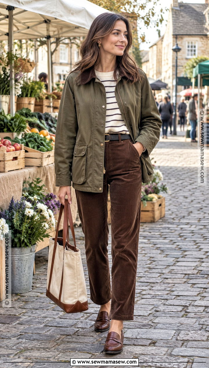 Autumn Barn Jacket With Corduroy Pants - 30 autumn outfits