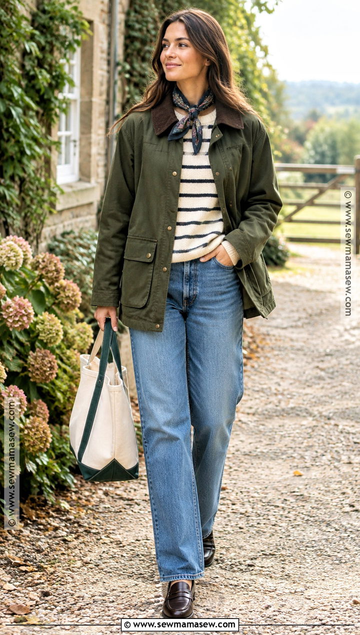 Autumn Barn Jacket and Relaxed Jeans Outfit - 25 outfit ideas for autumn