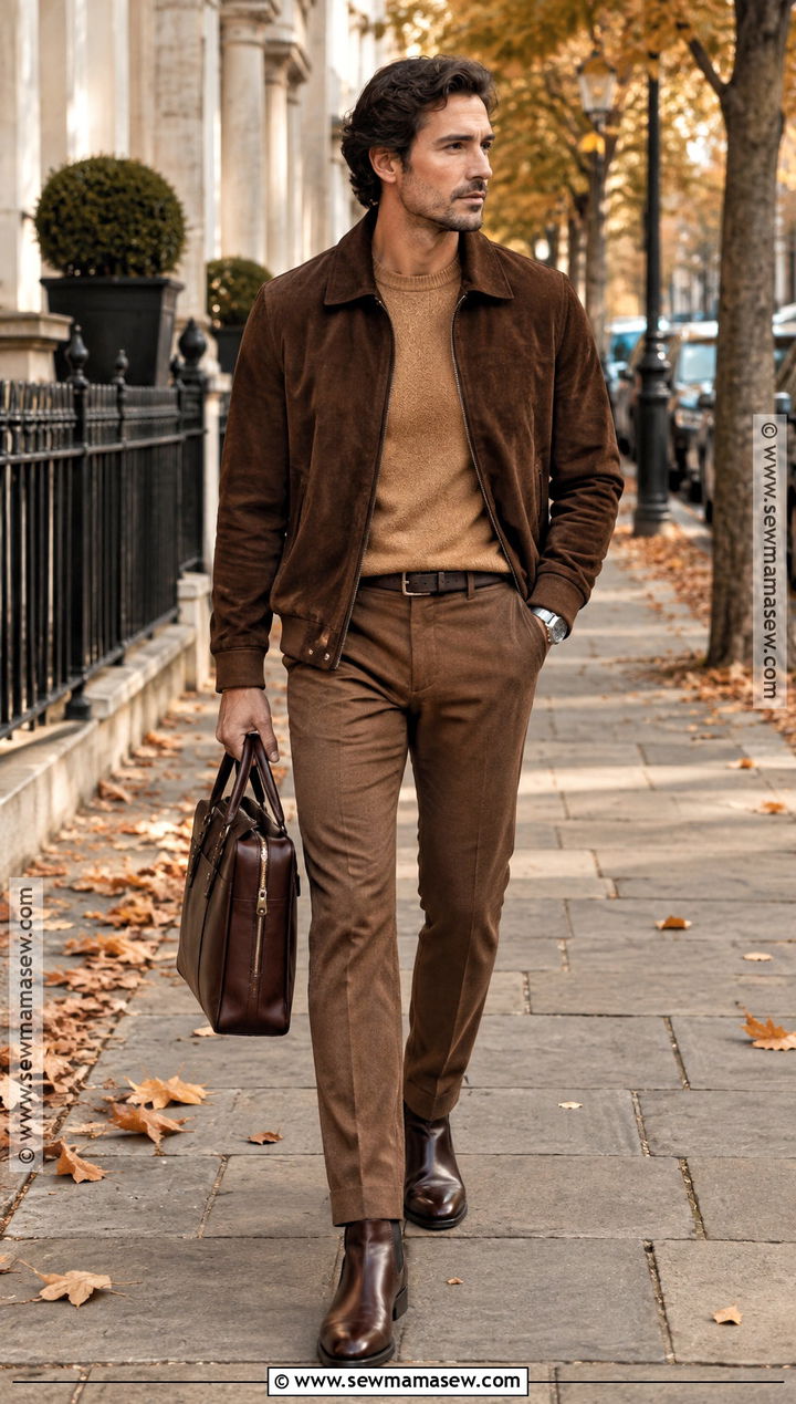 Autumn Brown Monochrome Outfit - 15 autumn men outfit ideas 2026