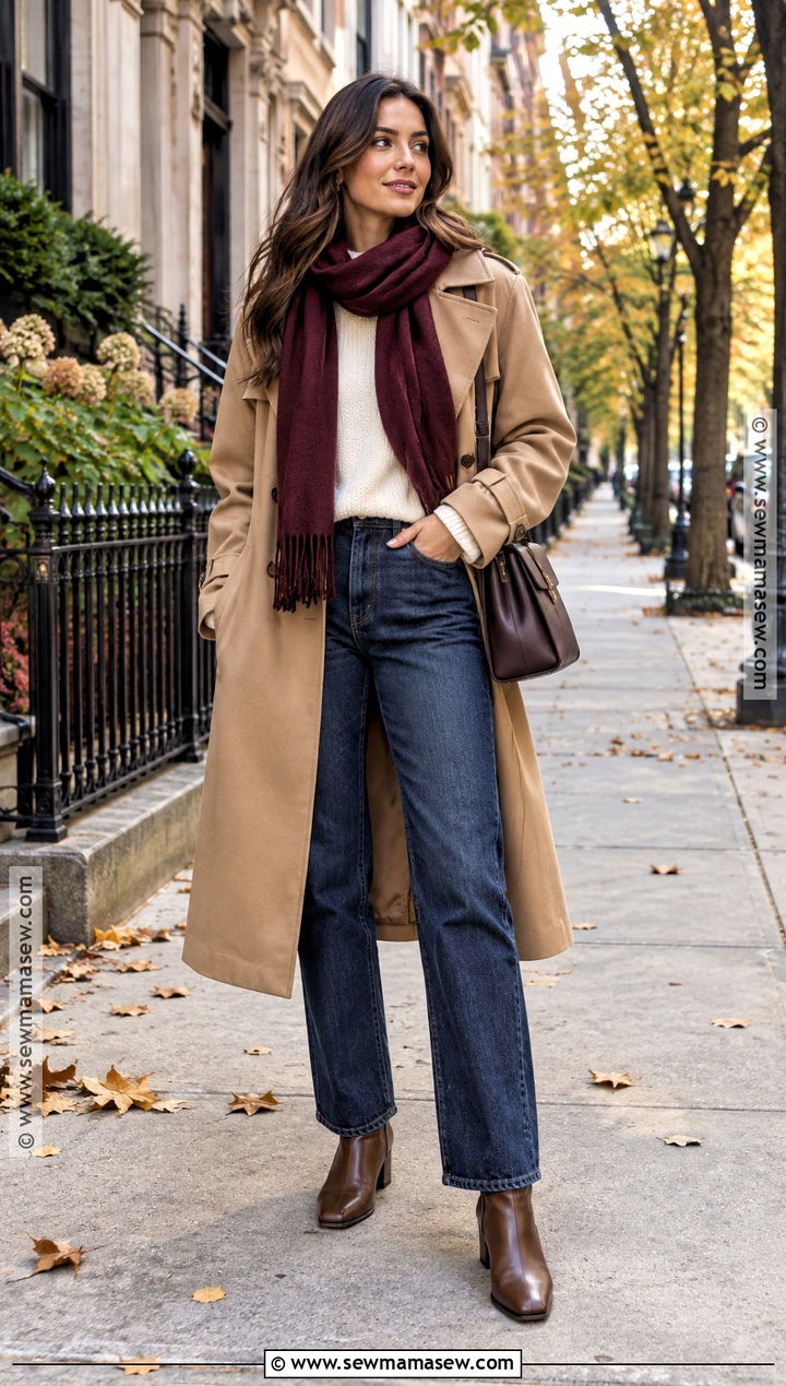 Autumn Capsule Trench Coat Outfit - 15 capsule wardrobe autumn ideas 2026