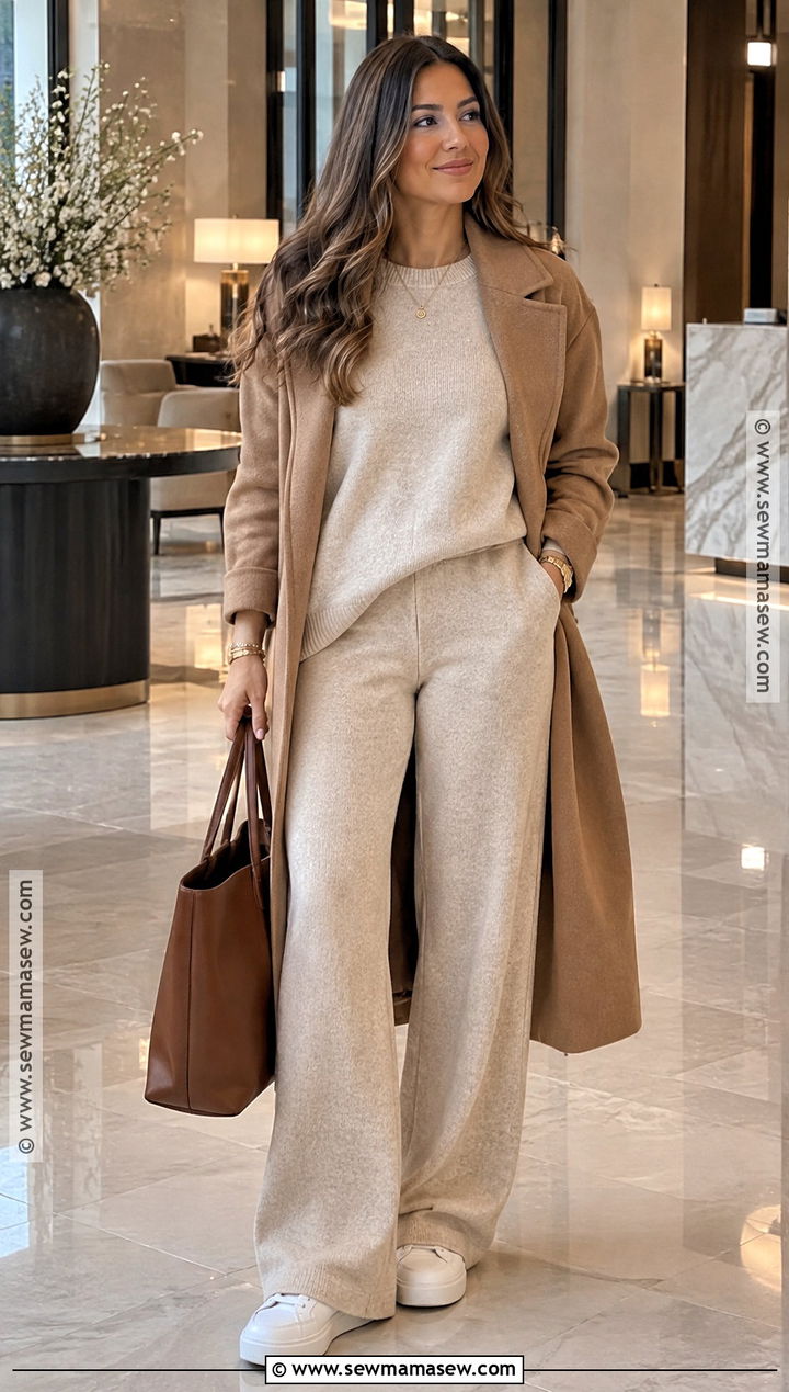 Autumn Day Outfit With Matching Knit Set - 25 autumn day outfit ideas