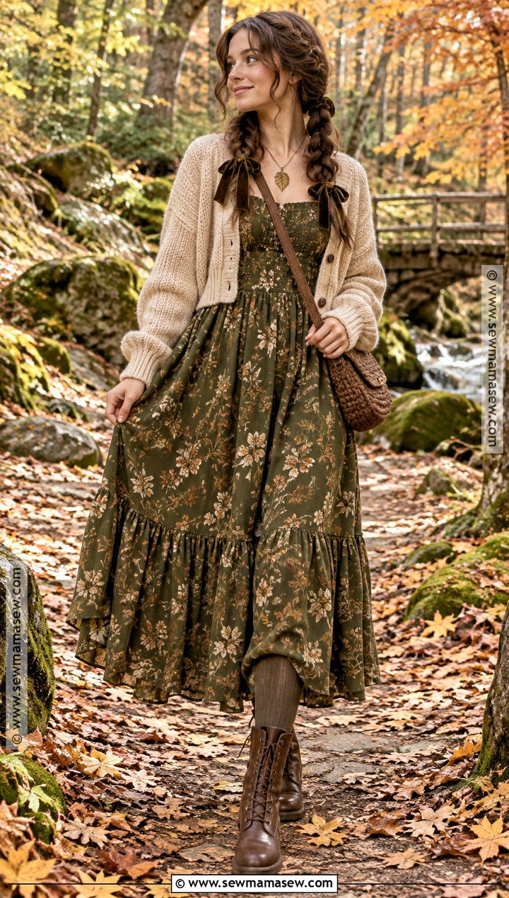 Autumn Fairy Maxi Dress Outfit - 15 autumn fairy aesthetic outfits