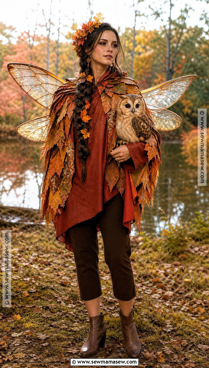 Autumn Fawn Costume With Leaf Cape - 30 fawn tinkerbell costume ideas