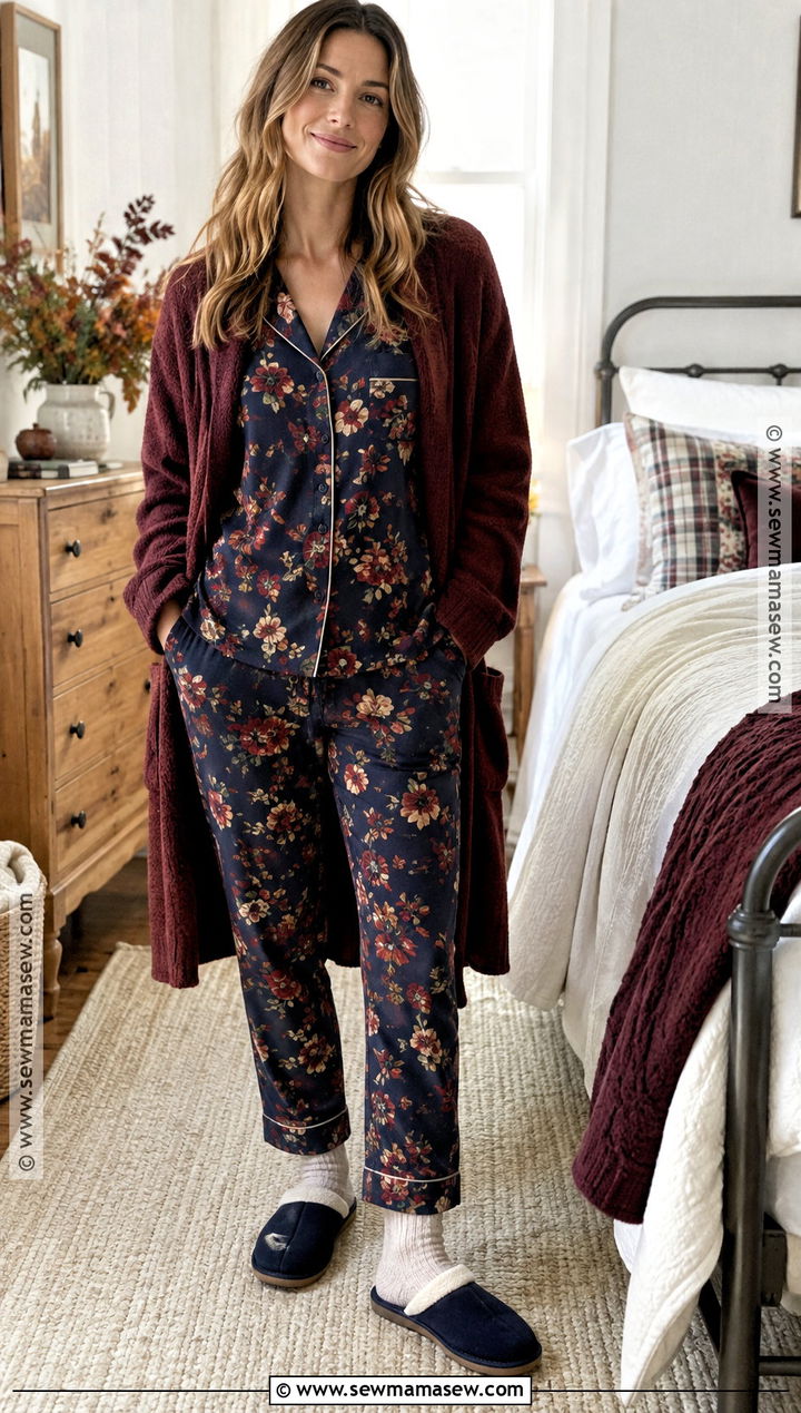 Autumn Floral Pajama Set - 20 autumn pajamas