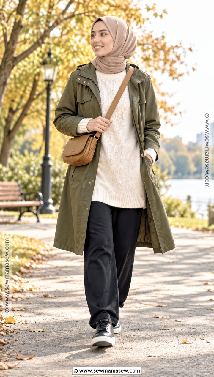 Autumn Hijabi Utility Jacket Outfit - 25 autumn hijabi outfits