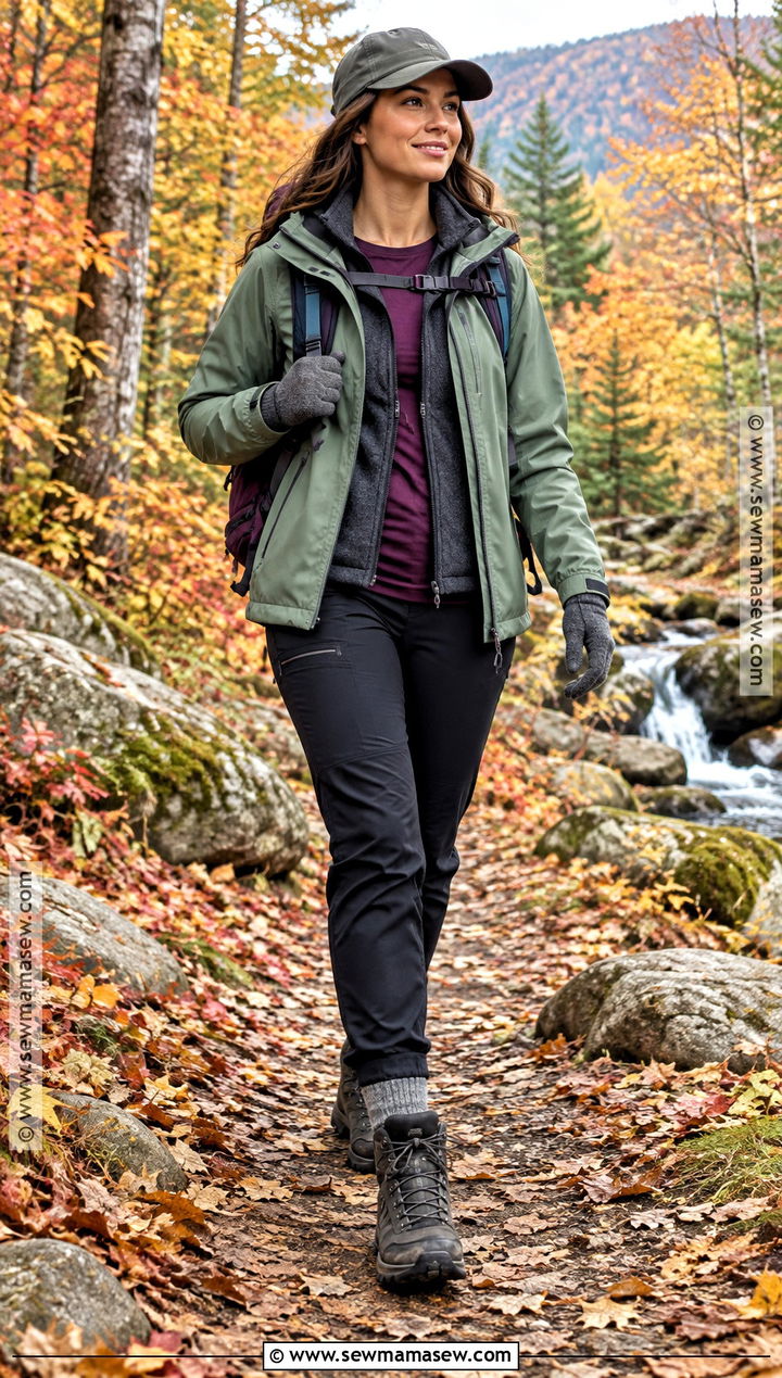 Autumn Hiking Outfit With Base Layer Fleece And Shell - 25 autumn hiking outfit ideas