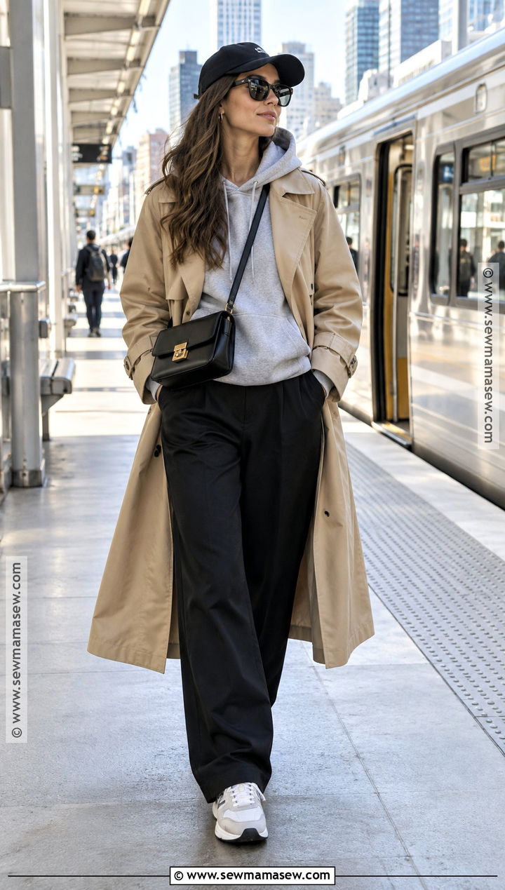 Autumn Hoodie And Trench Coat Outfit - 25 ootd autumn ideas