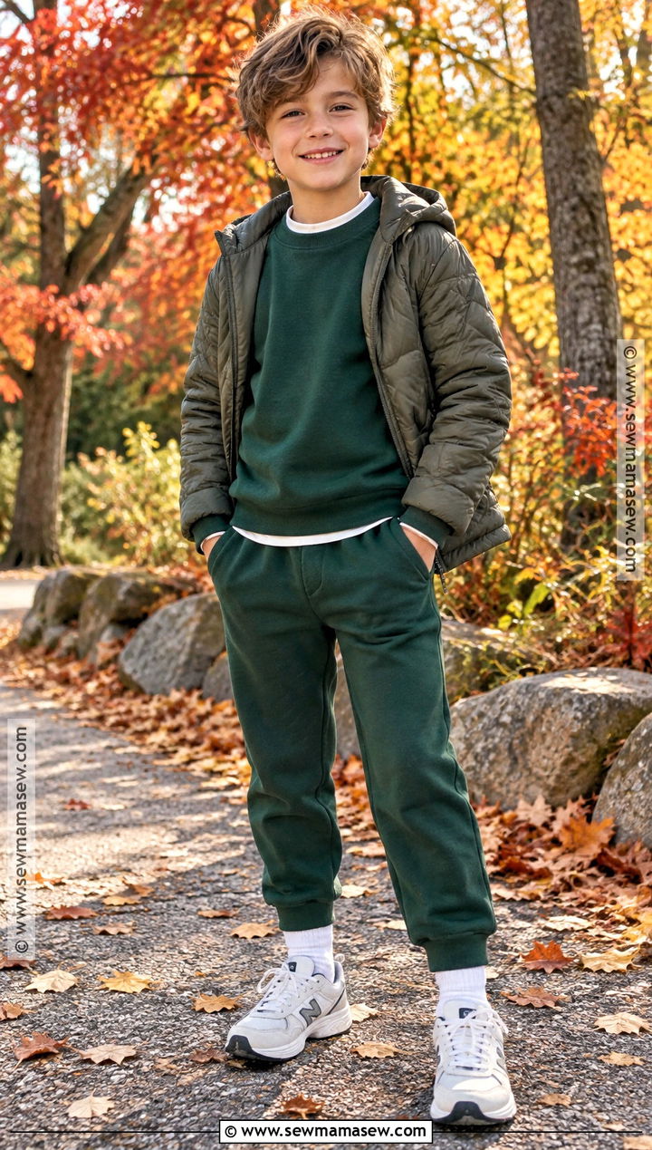 Autumn Kids Sweatshirt And Jogger Set - 15 autumn kids fashion set ideas