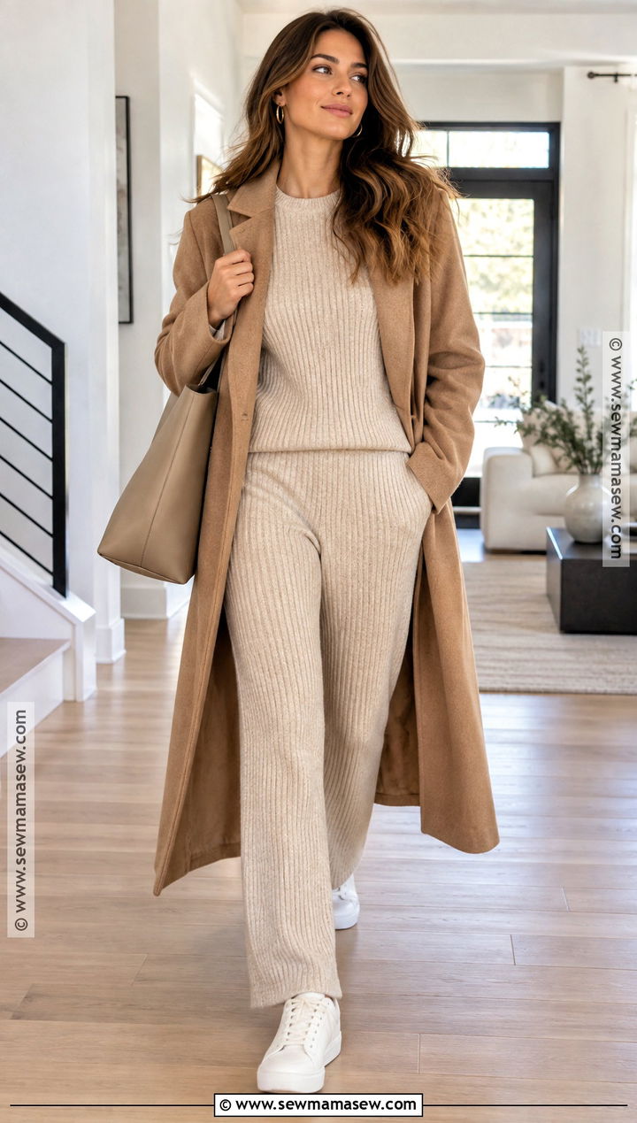 Autumn Knit Lounge Set And Sneakers Outfit - 25 2026 autumn outfits