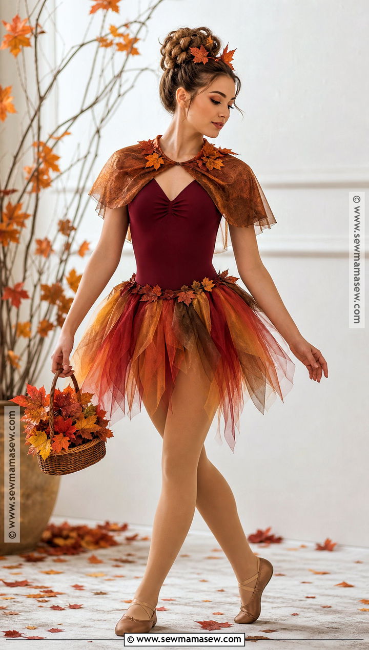 Autumn Leaf Ballerina Costume - 30 ballet halloween costumes