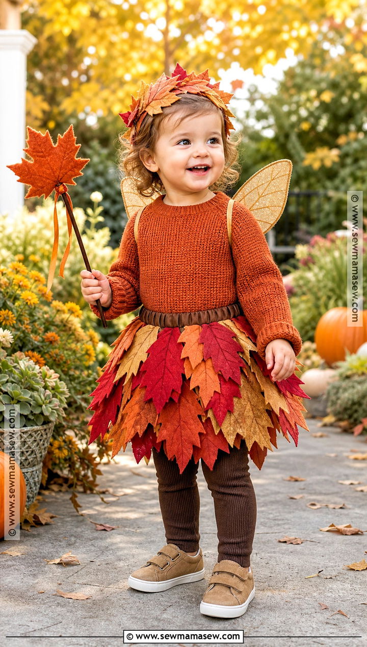 Autumn Leaf Fairy Costume - 30 toddler fairy costume ideas
