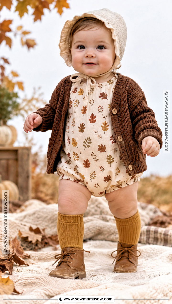 Autumn Leaf Romper Baby Outfit - 15 autumn themed baby clothes