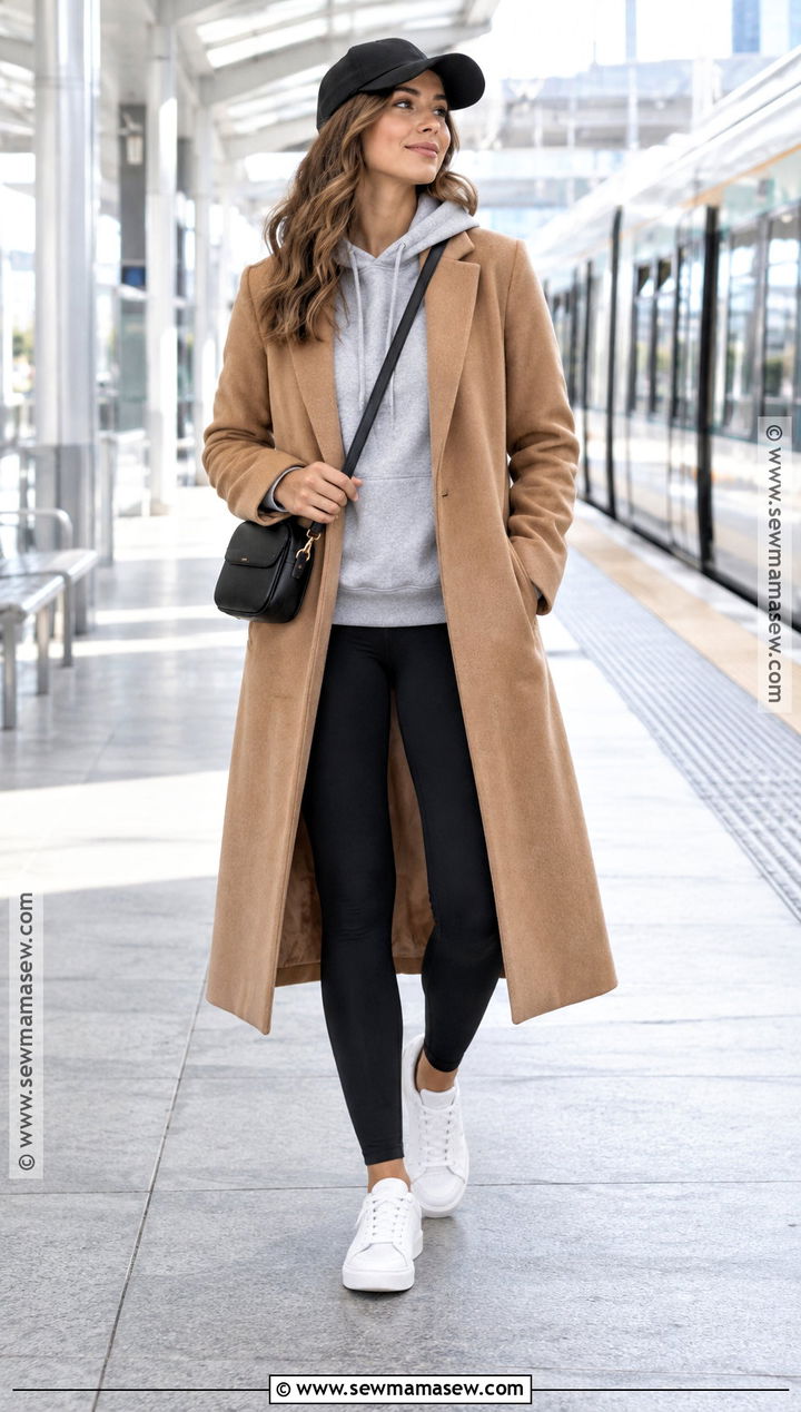 Autumn Long Coat And Hoodie Outfit - 25 autumn style inspiration ideas
