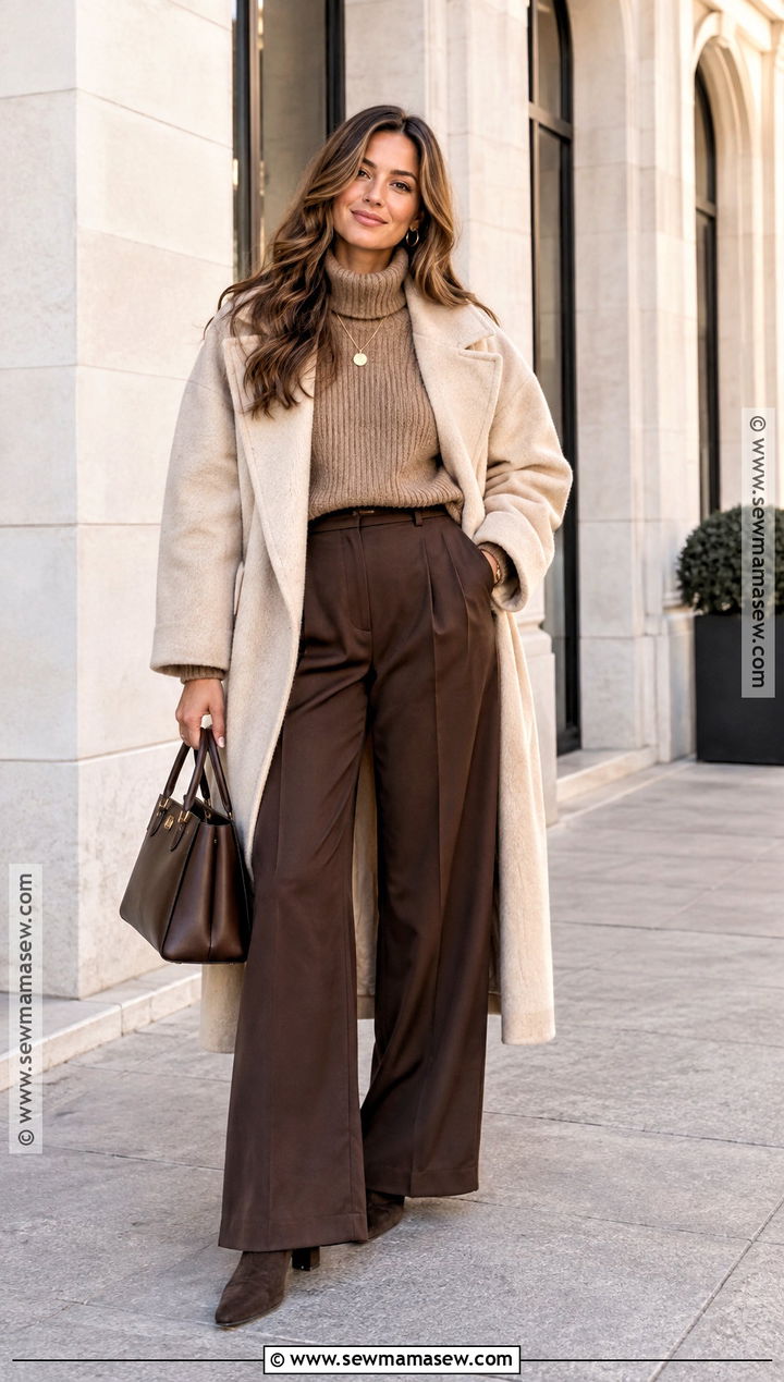 Autumn Monochrome Brown Outfit - 25 autumn outfit ideas for women