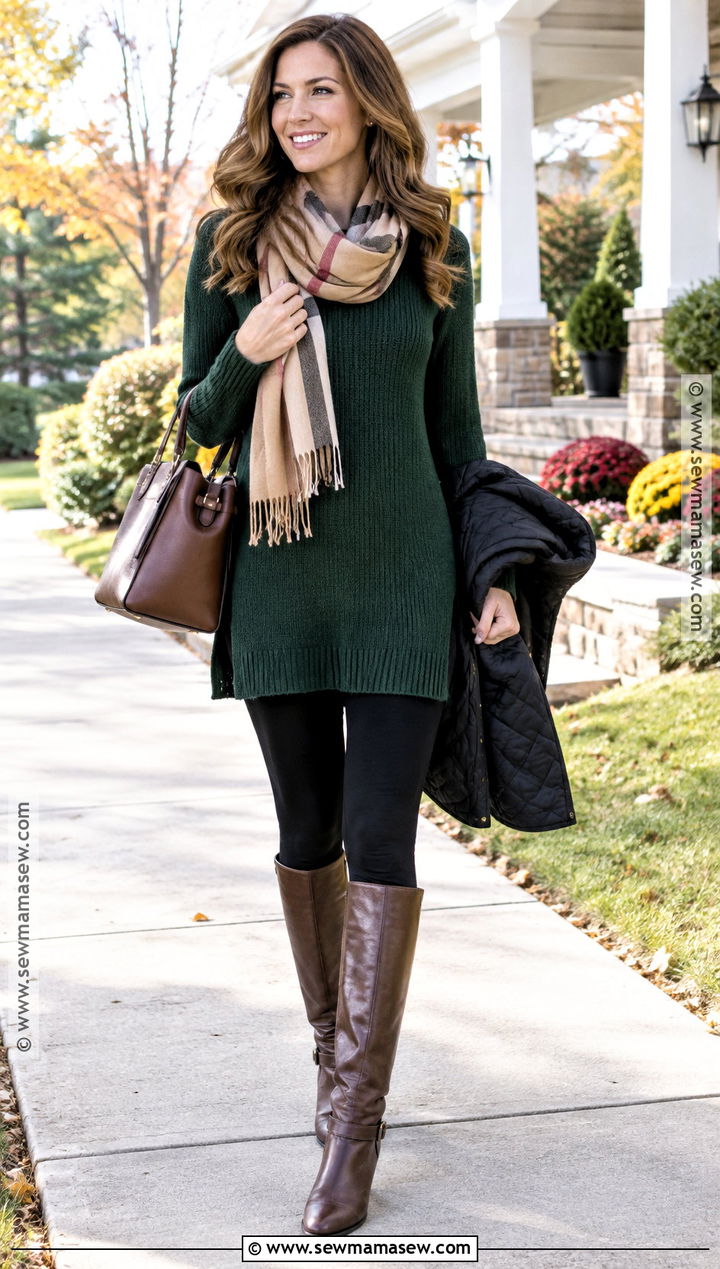 Autumn Oversized Sweater And Leggings Outfit - 20 Cute Outfits For Autumn