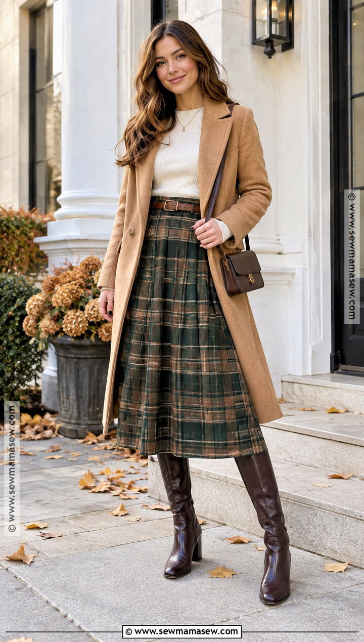 Autumn Plaid Skirt And Knee High Boots Outfit - 25 autumn fashion ideas 2026