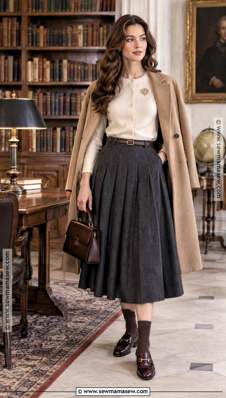 Autumn Pleated Skirt And Cardigan Outfit - 15 autumn 2026 style ideas