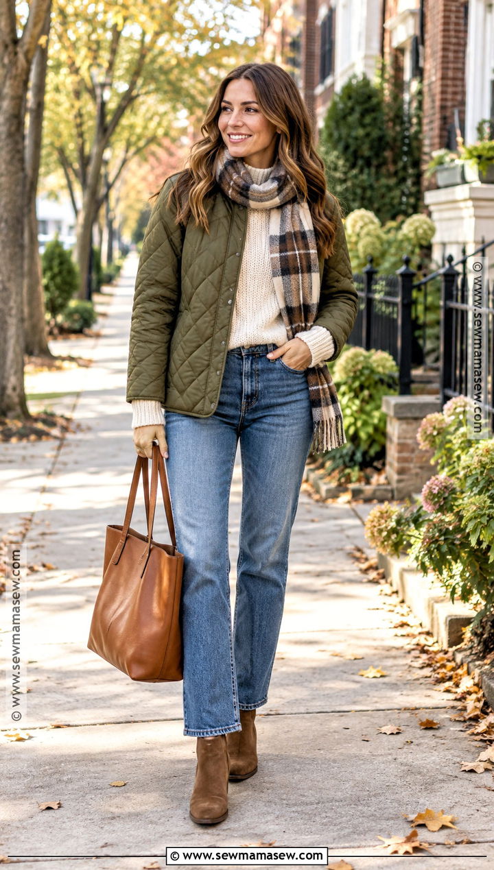 Autumn Quilted Jacket Outfit - 30 autumn style ideas