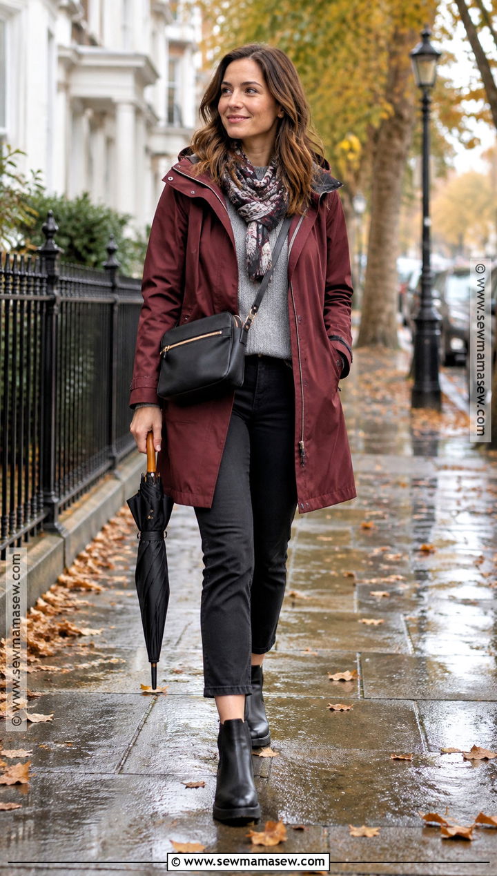 Autumn Raincoat And Ankle Boots Outfit - 25 autumn clothing ideas