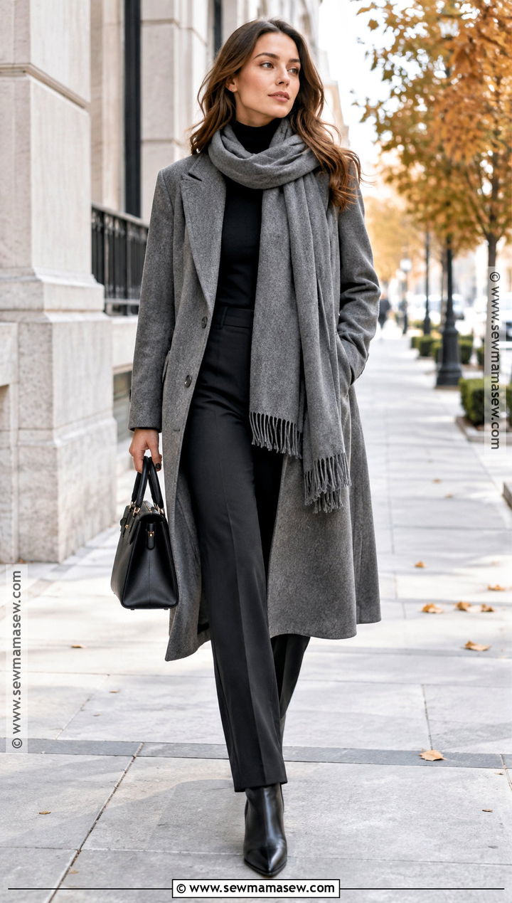 Autumn Scarf Coat Outfit - 25 autumn style inspiration ideas