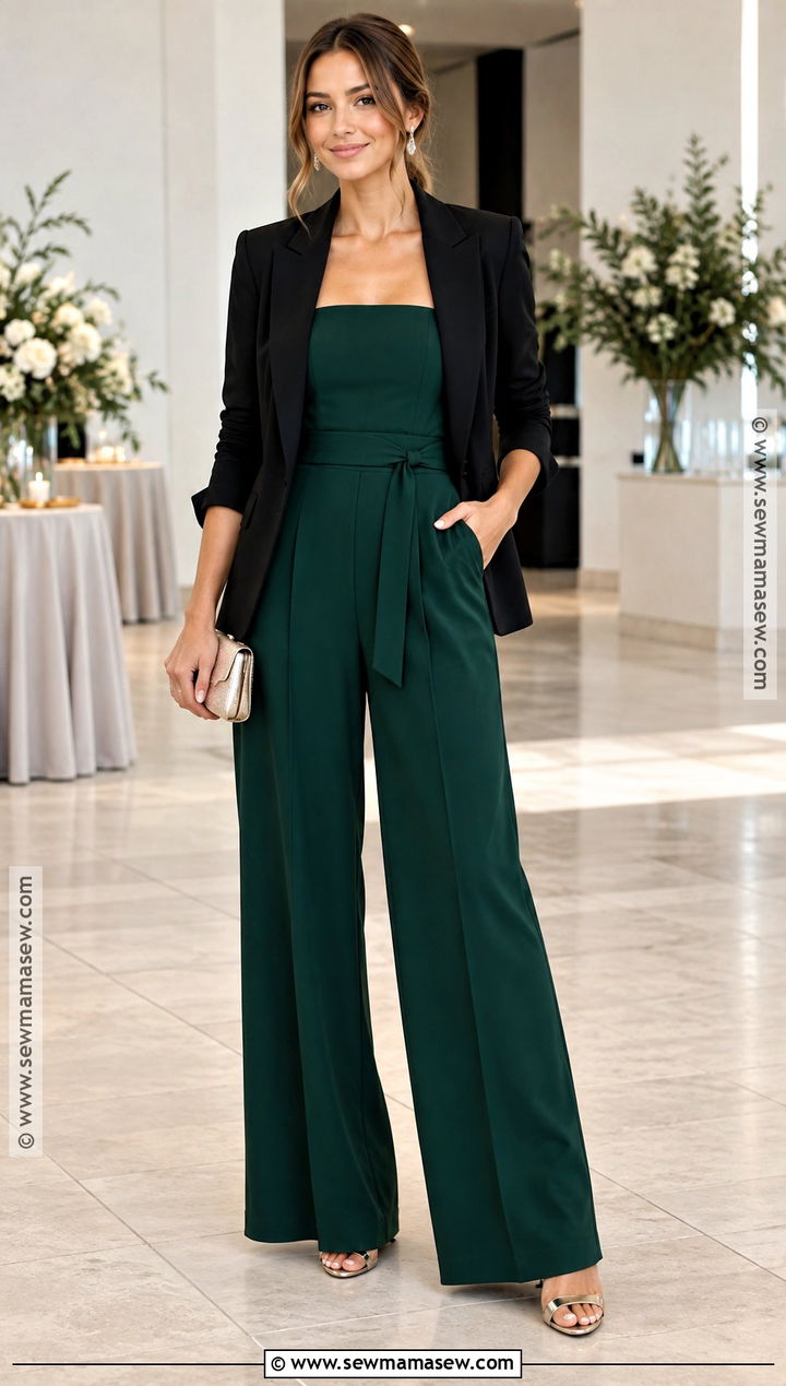 Autumn Semi Formal Dress Code With A Tailored Jumpsuit - 15 autumn dress code ideas