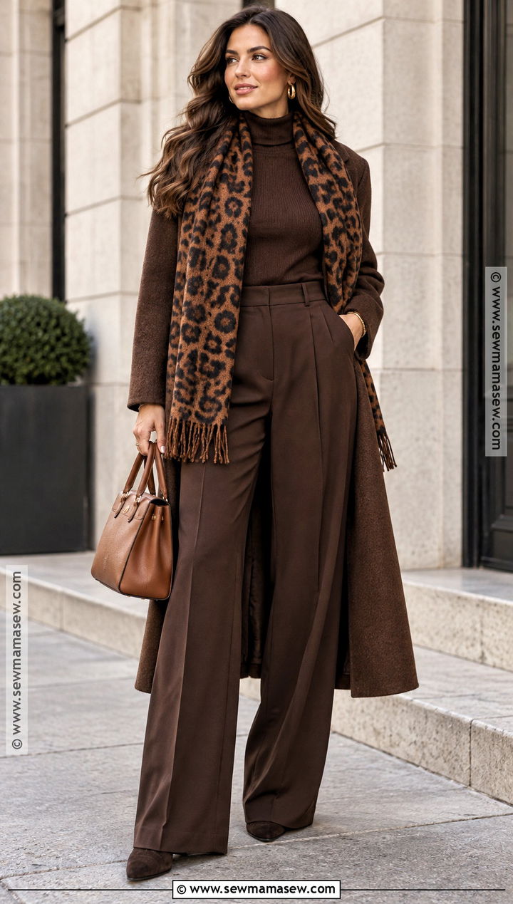 Autumn Skin Tone Monochrome Chocolate Brown Outfit - 20 Autumn Skin Tone Outfits