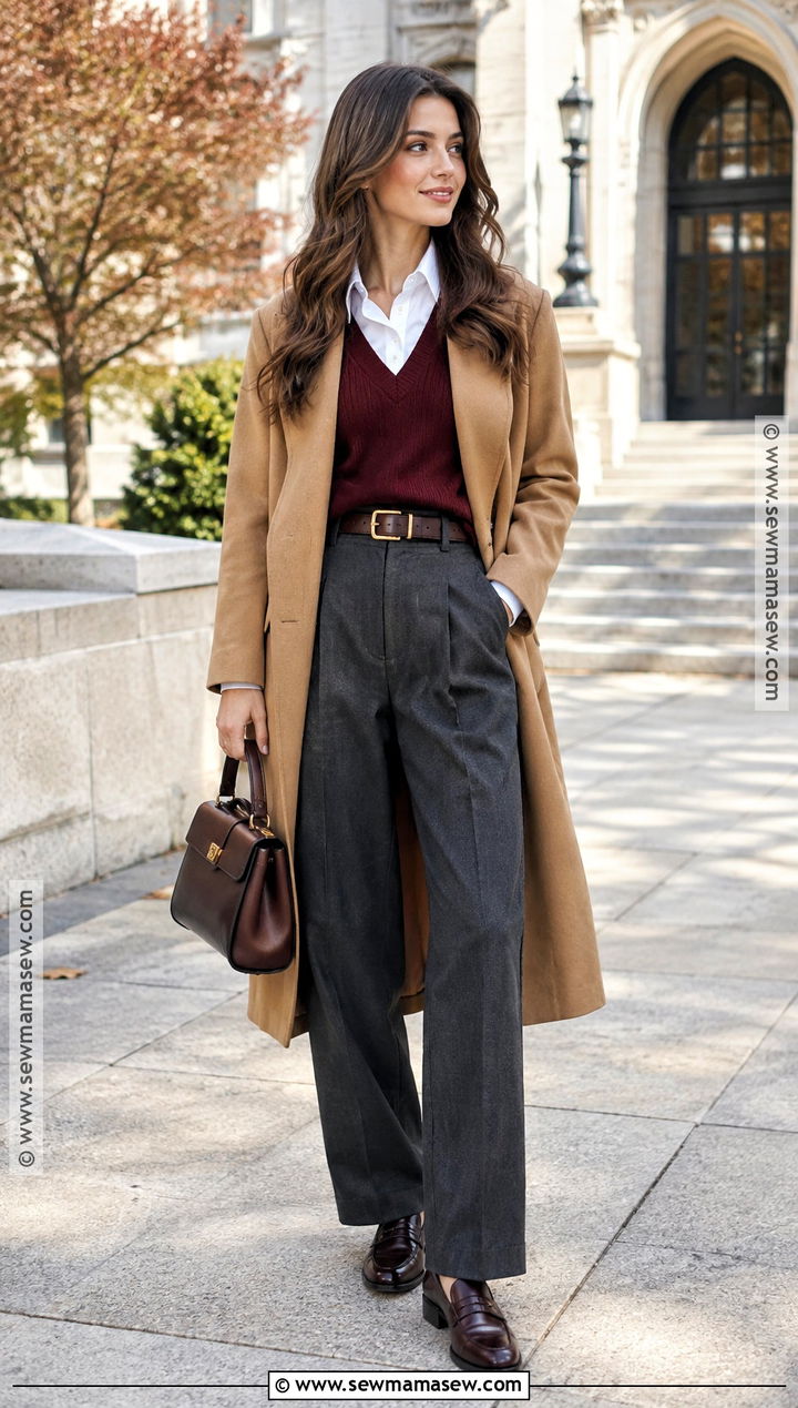 Autumn Sweater Vest And White Shirt Outfit - 25 autumn fashion ideas 2026
