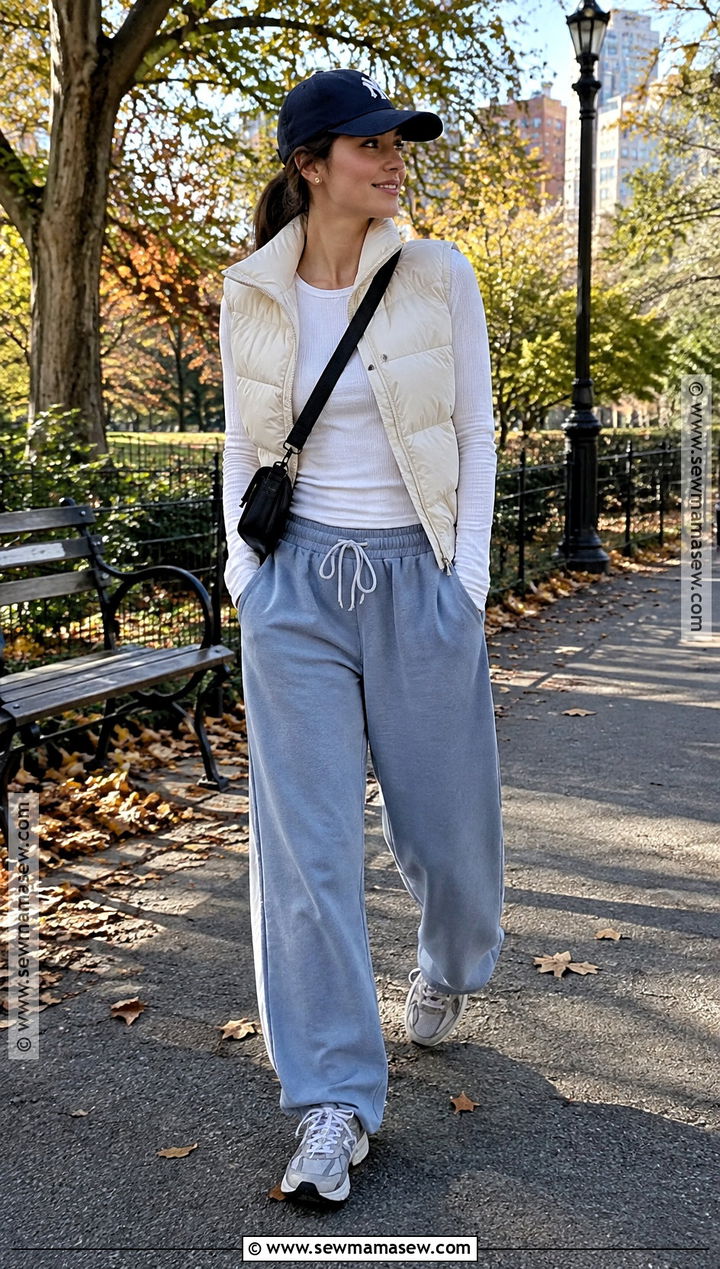 Autumn Tie Sweatpants With A Puffer Vest - 15 brandy melville autumn tie sweatpants ideas