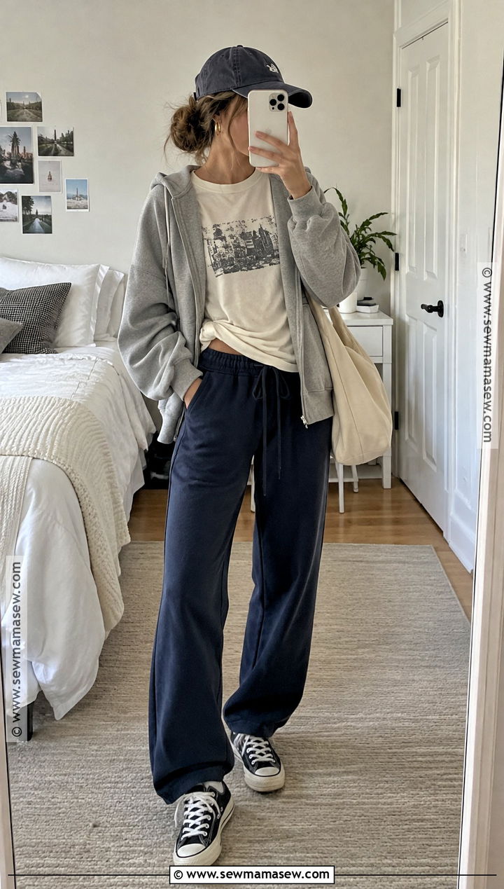 Autumn Tie Sweatpants With A Vintage Graphic Tee - 15 brandy melville autumn tie sweatpants ideas