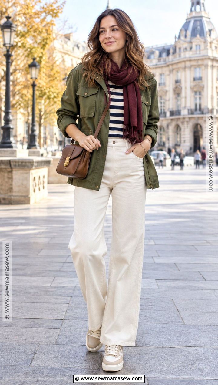 Autumn Utility Jacket Outfit With Cream Jeans - 15 autumn wardrobe ideas 2026