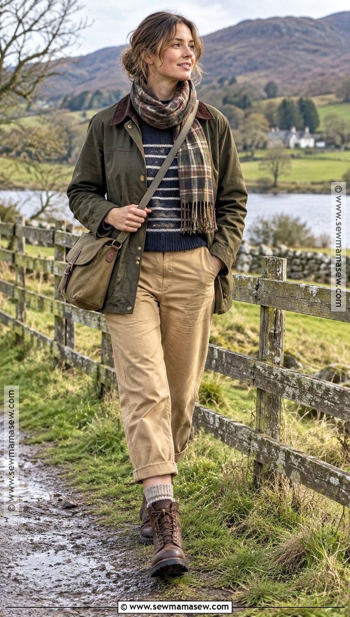 Autumn Walk Outfit With Barn Jacket And Chinos - 25 autumn walk outfit ideas