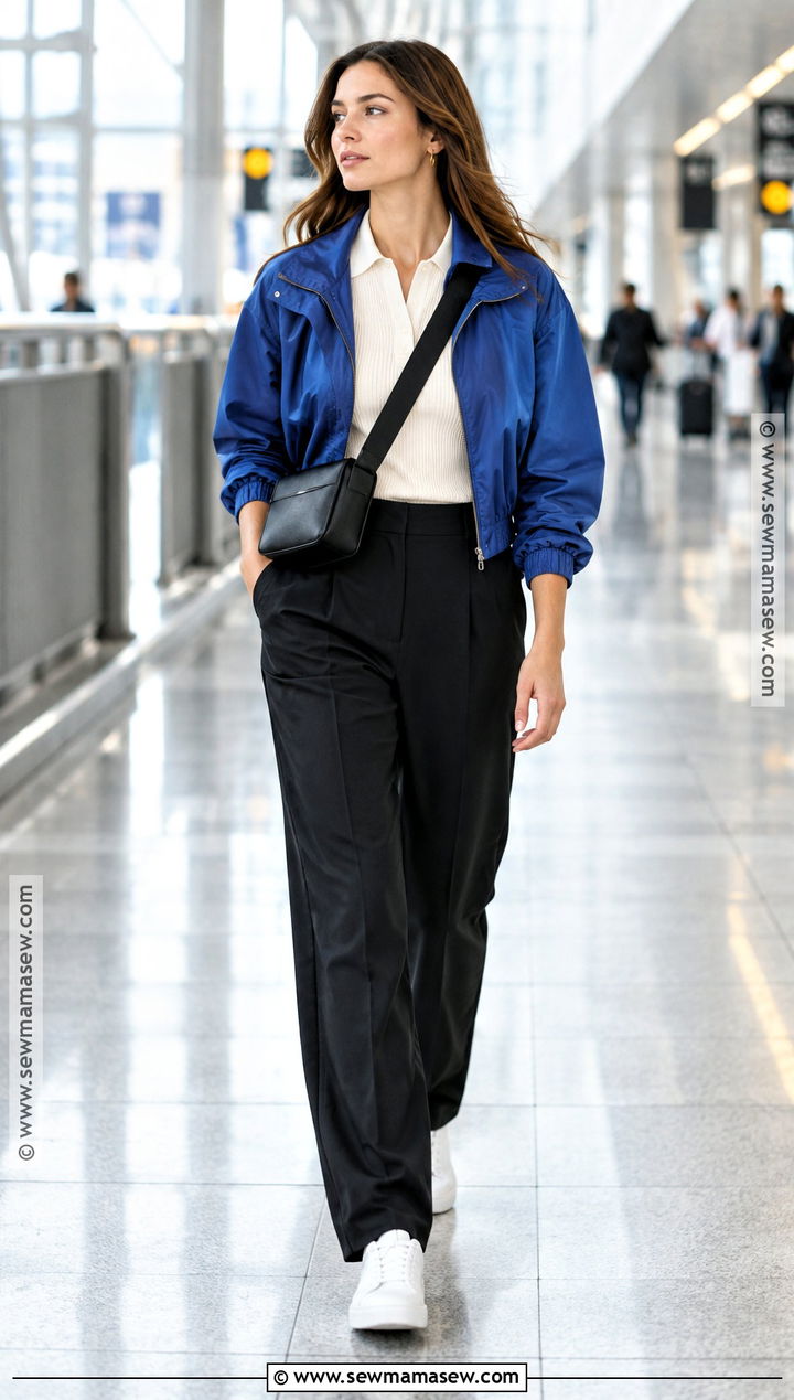Autumn Windbreaker and Relaxed Trousers Outfit - 15 Autumn Wear Ideas for Women